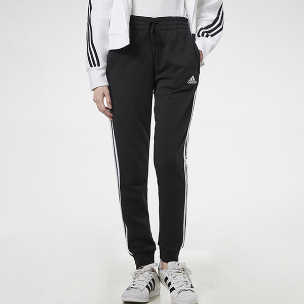 Спортивные штаны (WMNS) adidas W 3s Ft C Pt Sports Running Training Gym Knit Bundle Feet Long Pants/Trousers Autumn Black, черный — фото 3