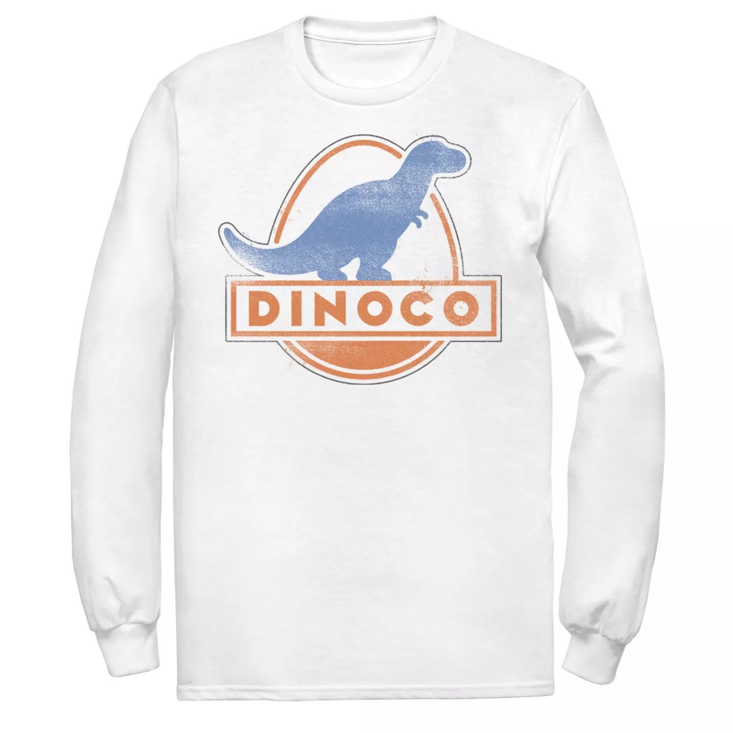 

Мужская футболка с длинными рукавами и логотипом Disney Pixar Cars Iconic DINOCO Gas Station Licensed Character