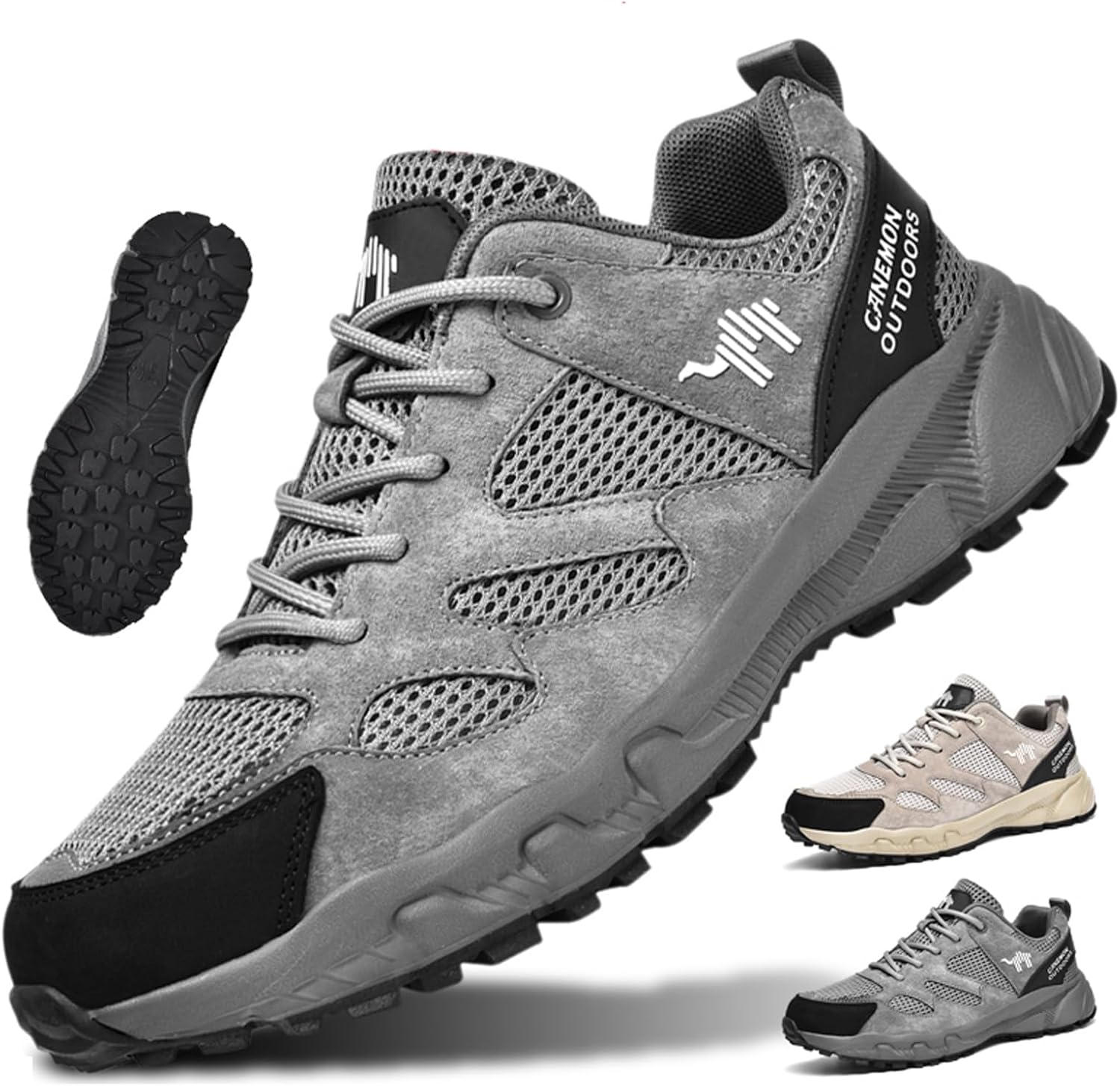 

Мужские итальянские кроссовки с замшей от AMAZIDEAL, ручная работа, шнуровка, повседневные, модные, дышащие, нескользящие, для походов, легкие, низкие, для прогулок и спорта, серый