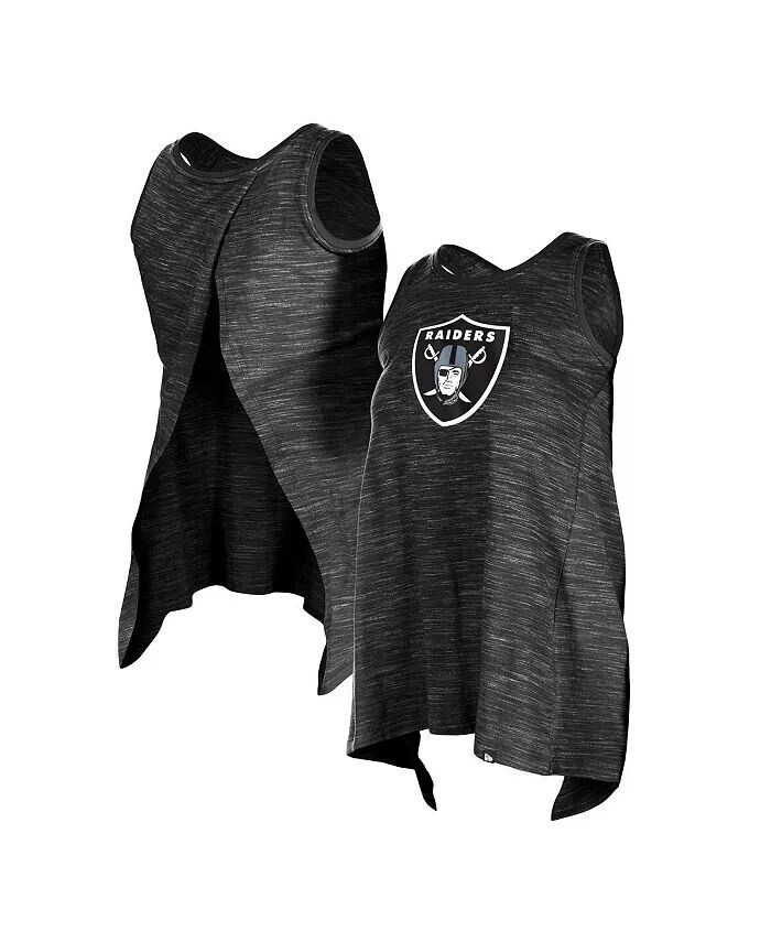 

Женская черная майка-топ Las Vegas Raiders Plus Size Space Dye Active New Era