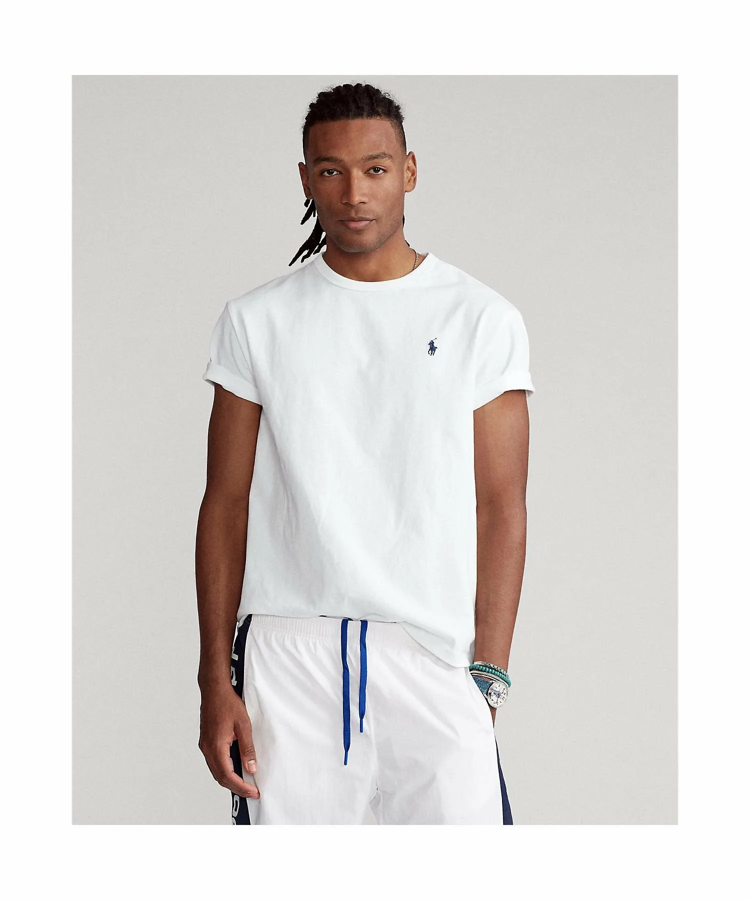 Классическая трикотажная футболка Polo Ralph Lauren, 100 White