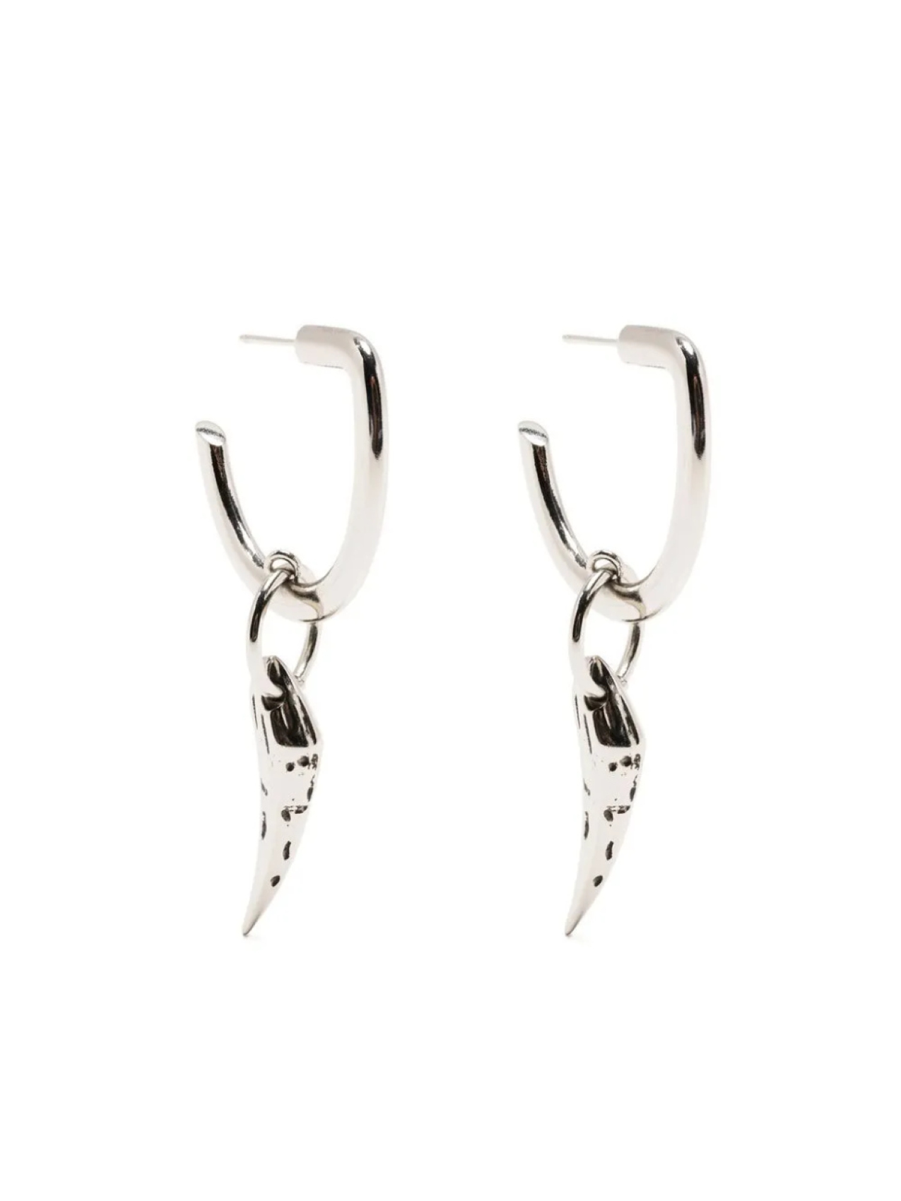 

Roberto Cavalli серьга-кольцо с подвеской Tiger Tooth, серебряный