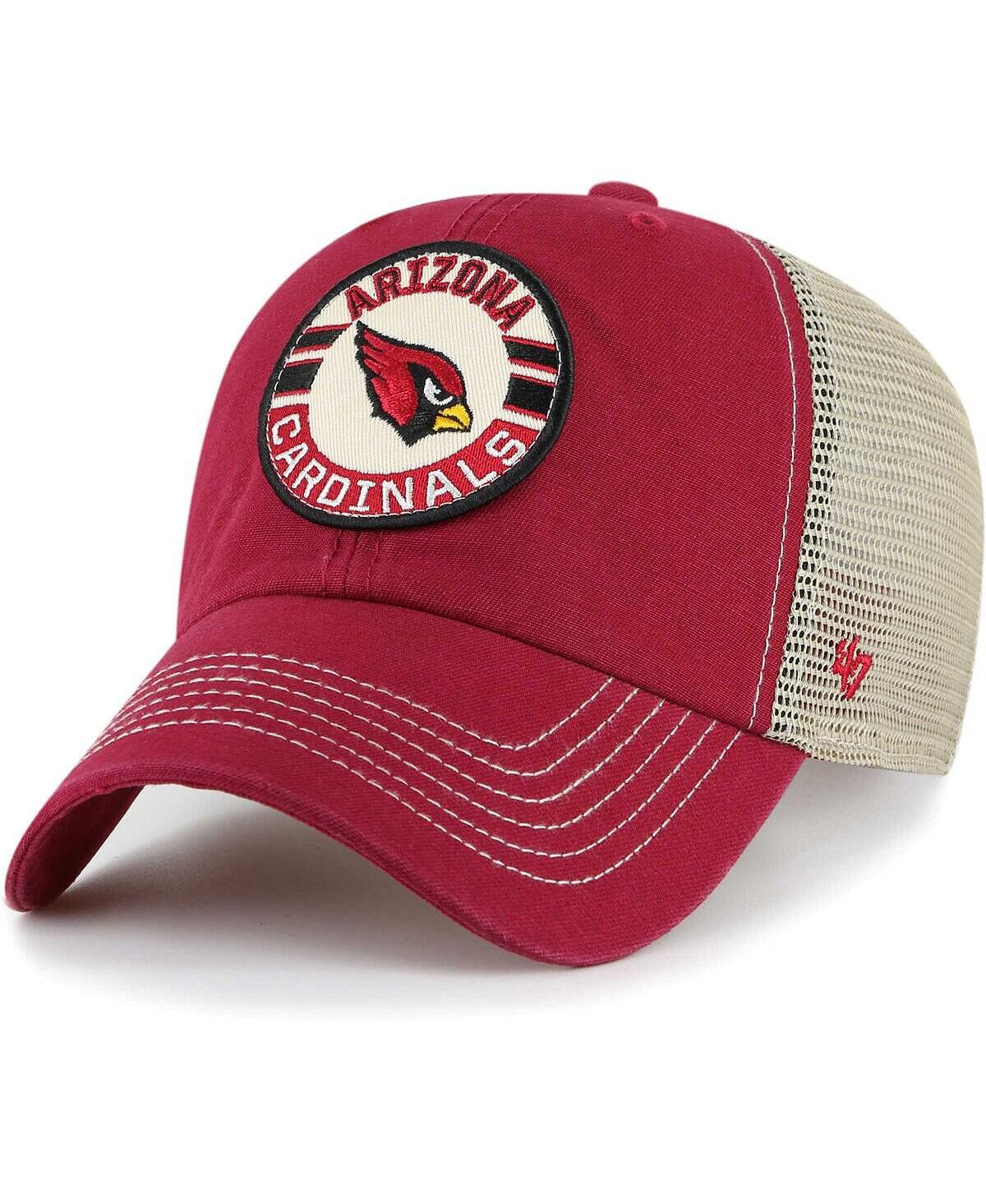

Мужская регулируемая шляпа Cardinal Arizona Cardinals Notch Trucker Clean Up, натуральный цвет '47 Brand