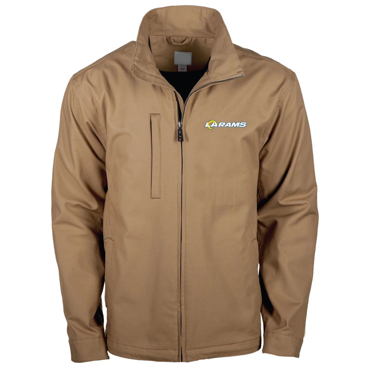 

Мужская куртка Dunbrooke Tan Los Angeles Rams Journey Workwear Tri-Blend с молнией во всю длину