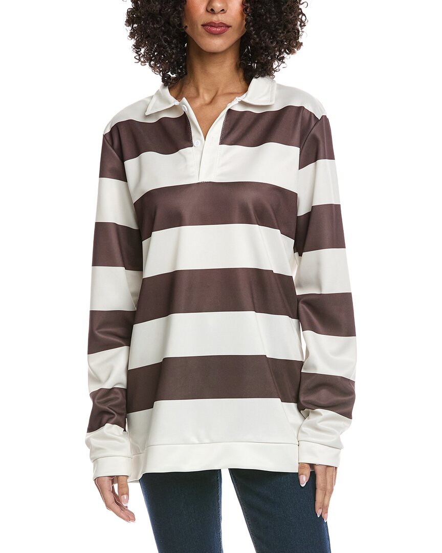 

Поло-рубашка Madison Miles в полоску, белый