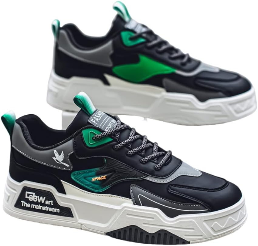 

Мужские модные кроссовки на толстой подошве для скейтборда, подходят для прогулок на улице и по кампусу Hhhchpm, черный