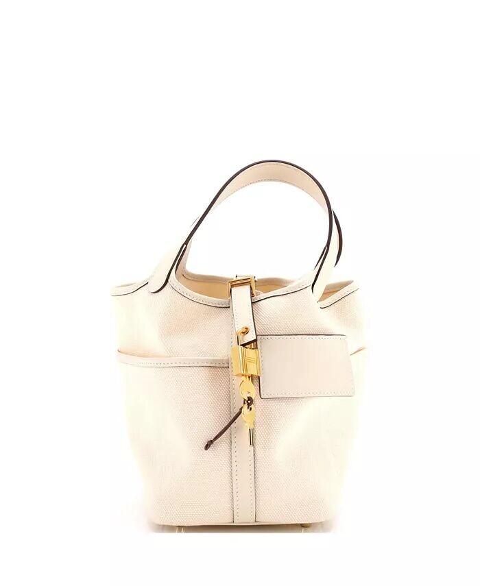 

Сумка PM Cargo Picotin Lock Canvas и Swift Pre-Owned HERMÉS, коричневый/бежевый