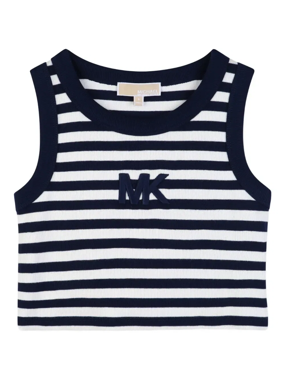 Топ в полоску Michael Kors Kids, белый