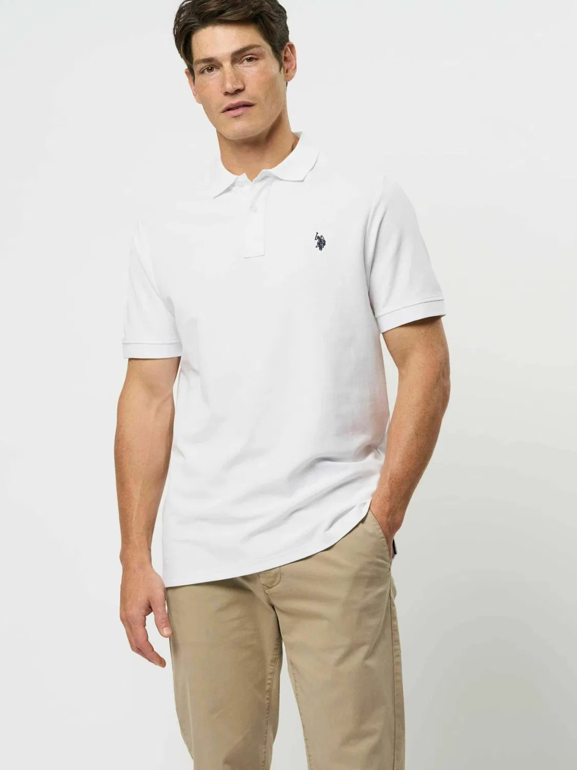 Рубашка на пуговицах стандартного кроя 'UMAlfred' U.S. Polo Assn., White — фото 4