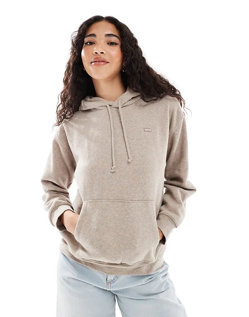 

Толстовка Levi's Everyday с логотипом в тон серо-коричневого цвета