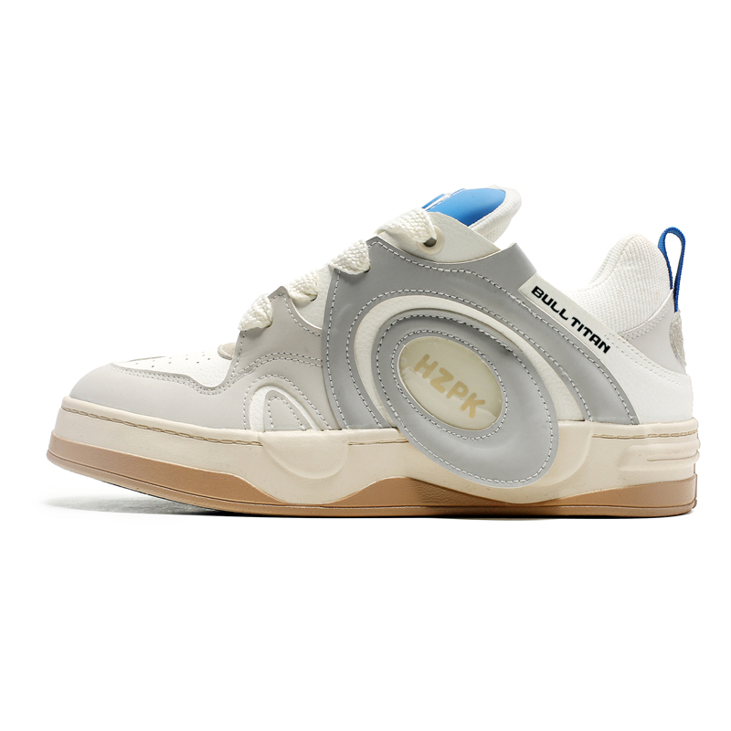 

GONG NIU JU REN Баланс лоу-топ скейтборд кроссовки мужские белые, цвет White