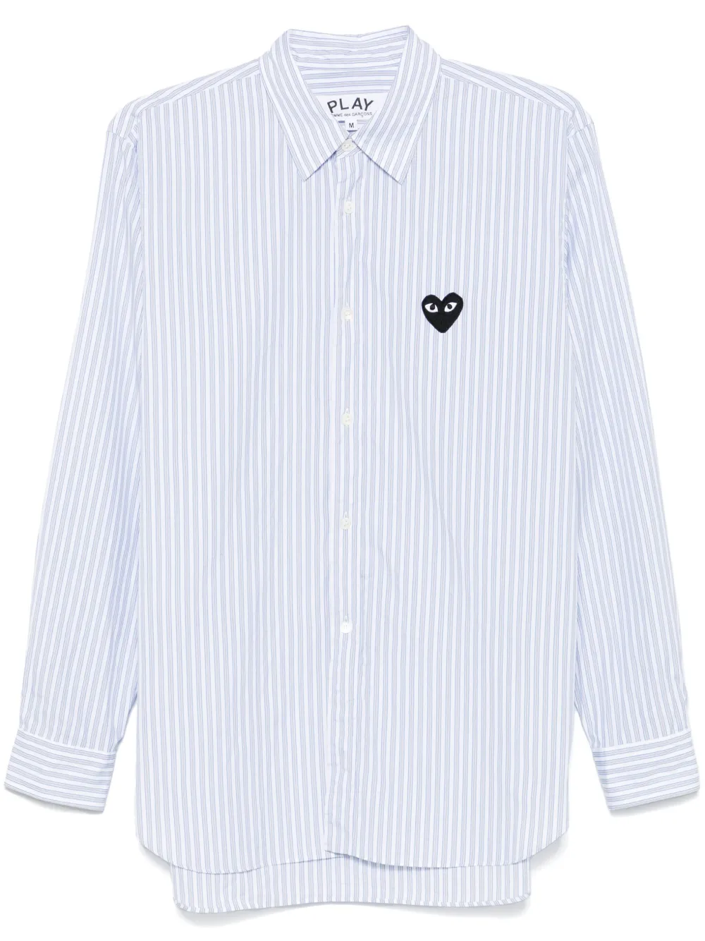 

Полосатая рубашка с нашивкой Comme Des Garçons Play, белый