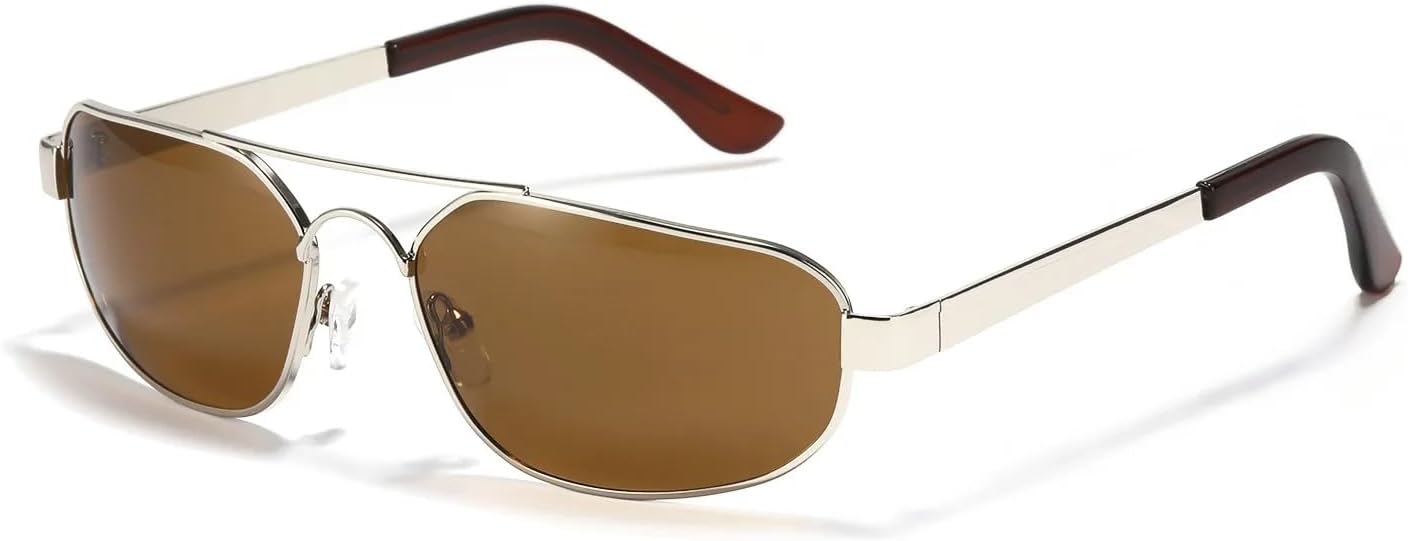 

Ретро-модные панк-солнцезащитные очки для женщин и мужчин, классические винтажные, с защитой от УФ-излучения UV400, металлические, для использования на открытом воздухе VFDHN, Tea