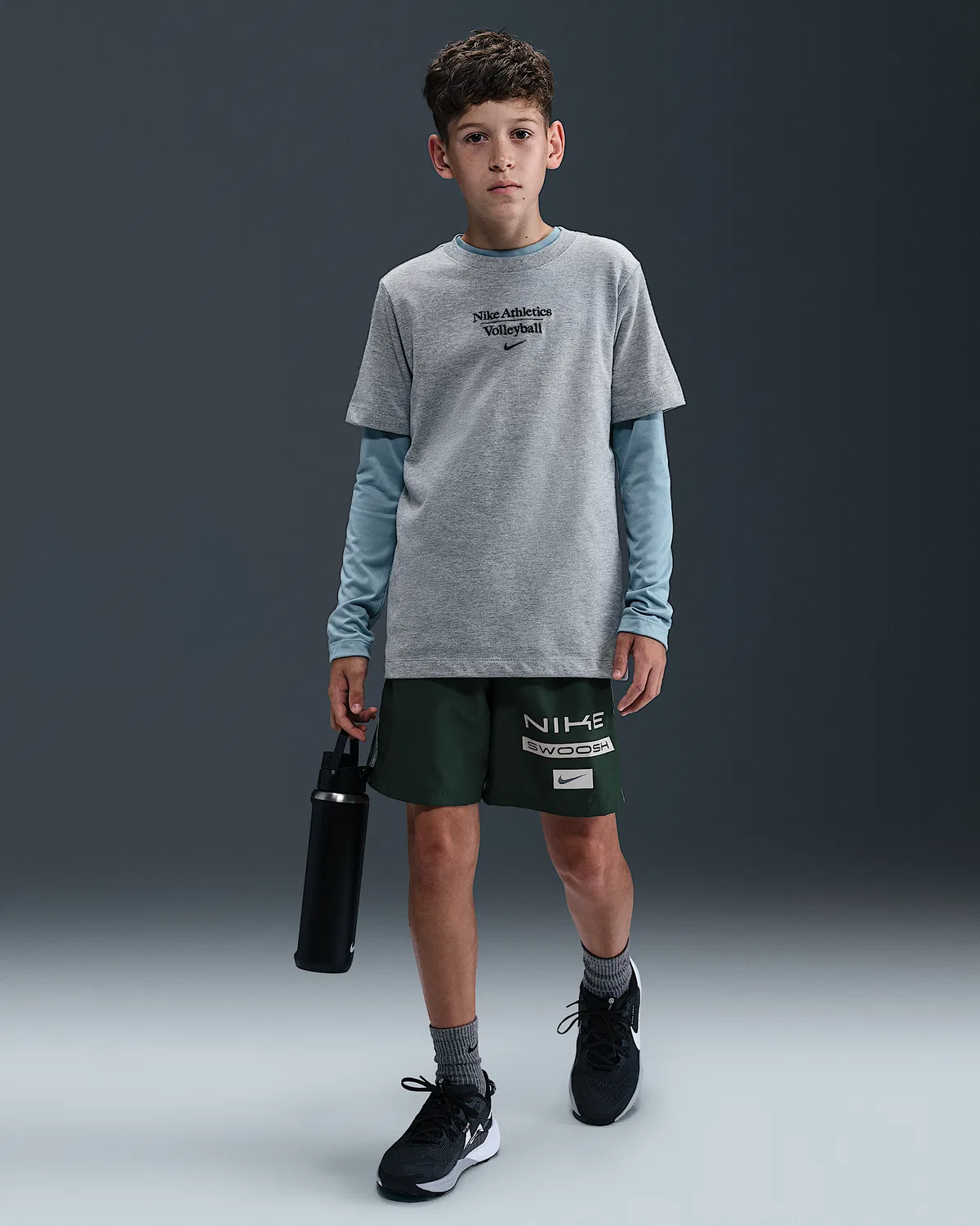 Детская футболка Nike Volleyball, Dark Grey Heather — фото 4