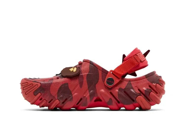 Сабо BAPE x Crocs Echo RO Clog, красный — фото 3