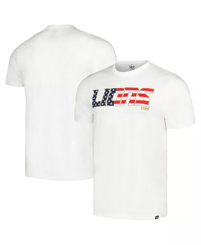 

Мужская белая футболка Detroit Lions Flag Script Franklin '47 Brand