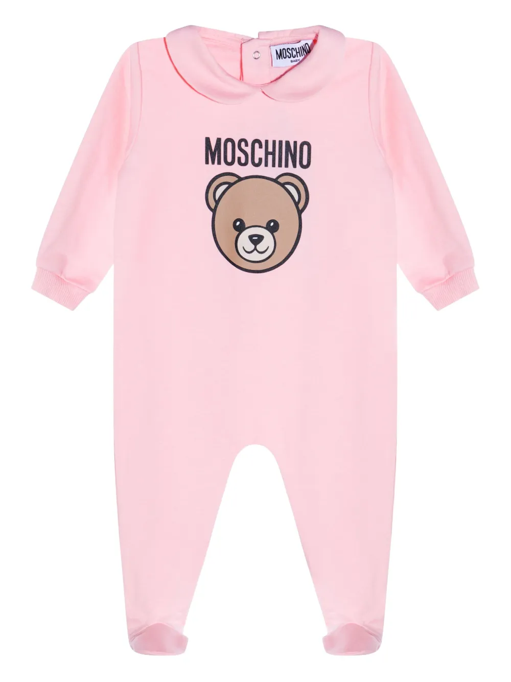 Комбинезон с воротником Питер Пэн Moschino Kids, розовый — фото 2