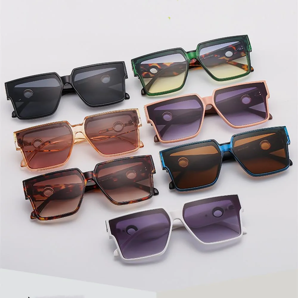 

Женские солнцезащитные очки в винтажном стиле с крупной оправой, мужские модные солнцезащитные очки класса люкс с защитой от УФ-излучения UV400 TKKTLLT, Leopard