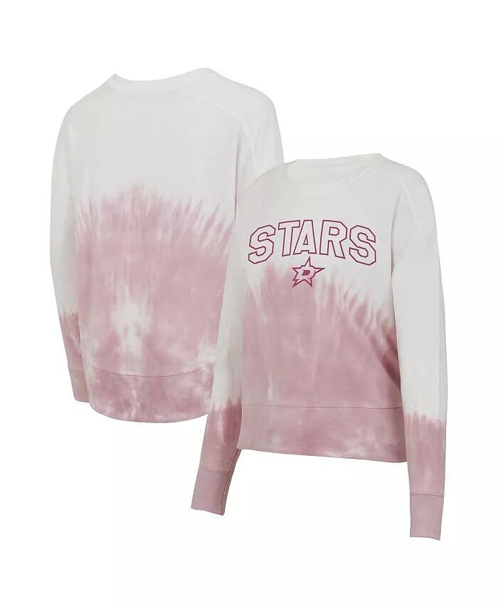 

Женская розовая/белая футболка с длинными рукавами Dallas Stars Orchard Tie Dye Concepts Sport, розовый
