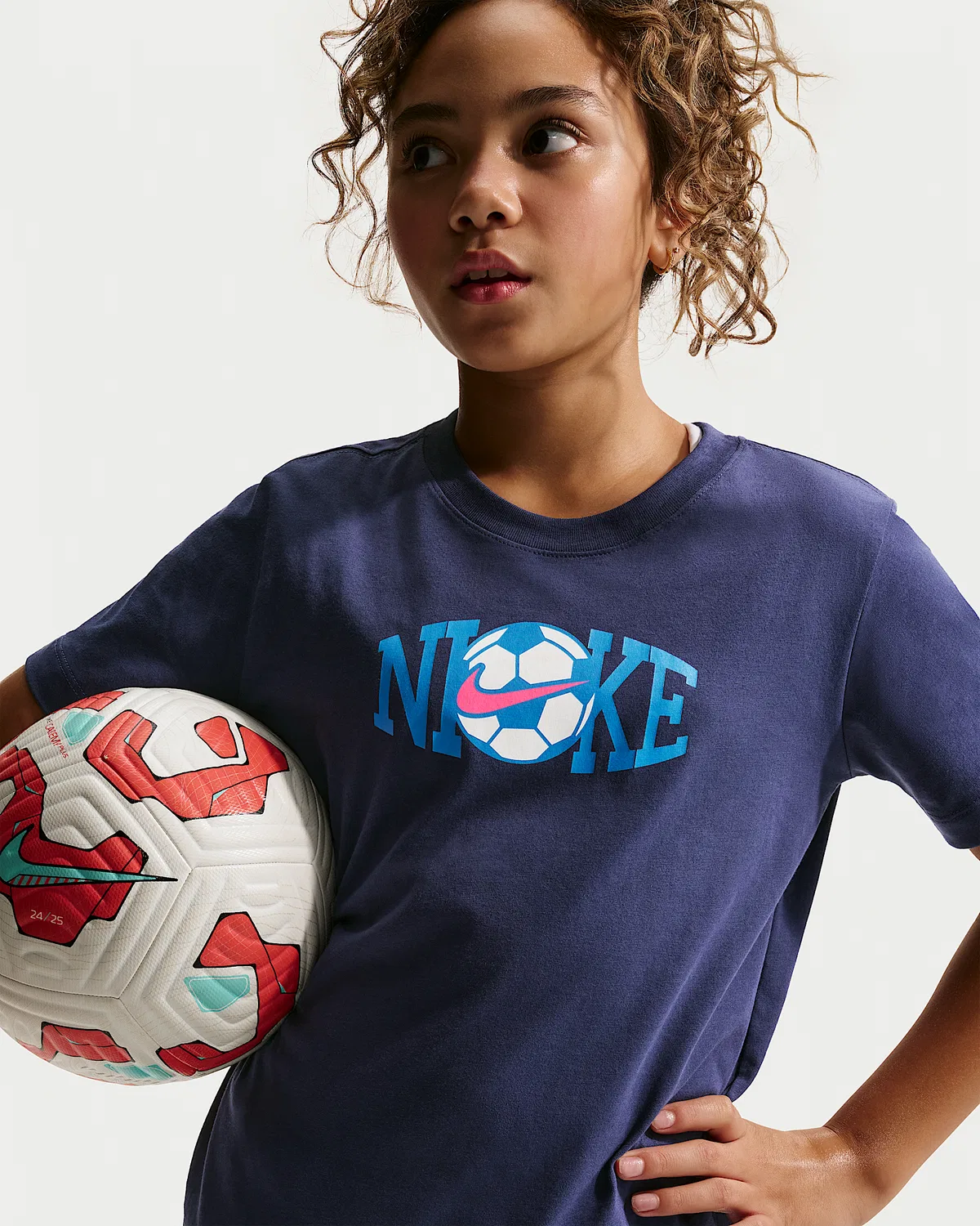 Детская футболка Nike Big Kids', Midnight Navy — фото 3