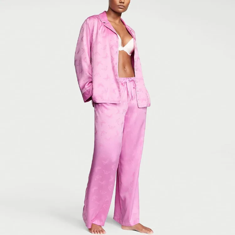 Victoria's Secret Пижамный комплект женский розово-фиолетовый — фото 3