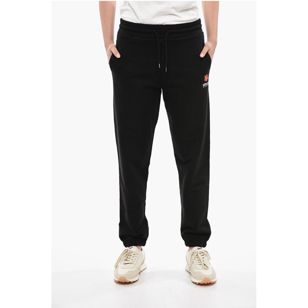 

Спортивные брюки из начесаного хлопка с логотипом CREST и манжетами Kenzo, Black