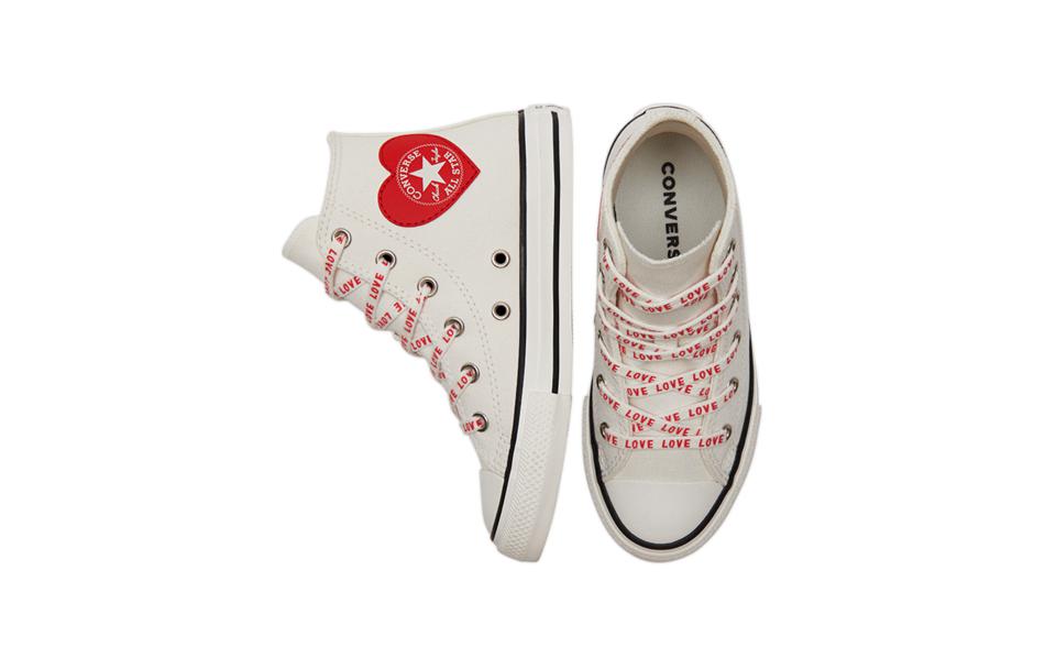 Chuck Taylor All Star Высокие Кроссовки из Хлопка Белый Красный Детские Converse — фото 4