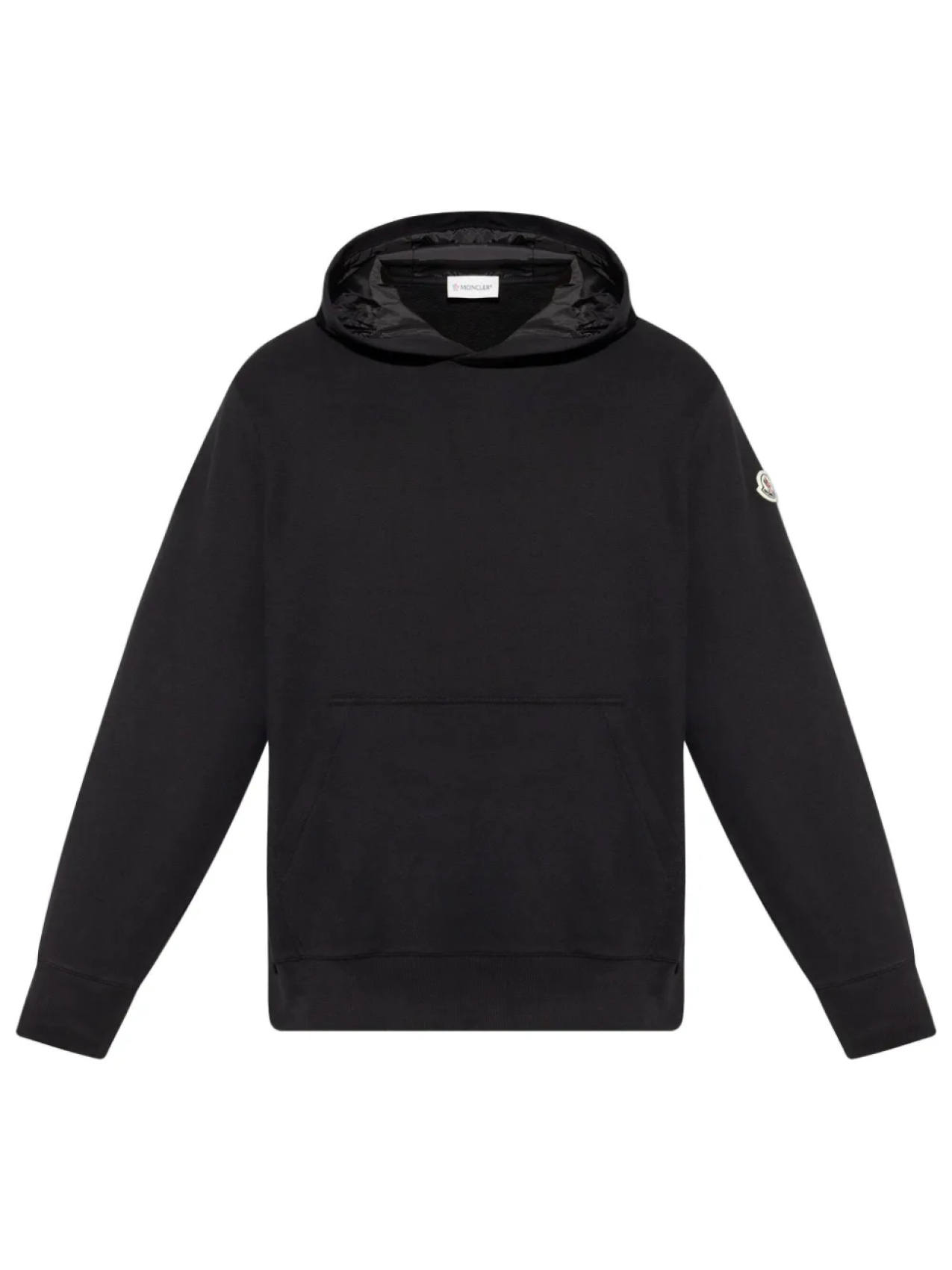 

Регулируемая хлопковая толстовка с капюшоном Moncler, черный