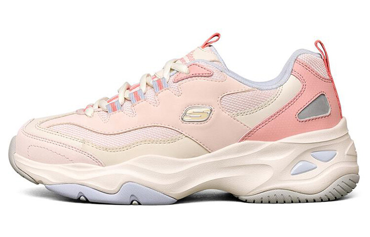 Женские кроссовки Skechers D'Lites 4.0 на платформе, низкие, темно-розовые с фиолетовым