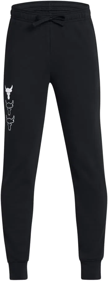Спортивные брюки Under Armour Boys' Project Rock Payoff, (001) Black//White
