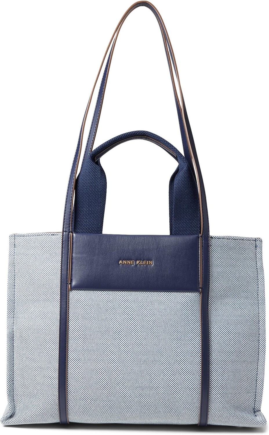 

Сумка Anne Klein Medium Color-Blocked Canvas Tote, темно-синий