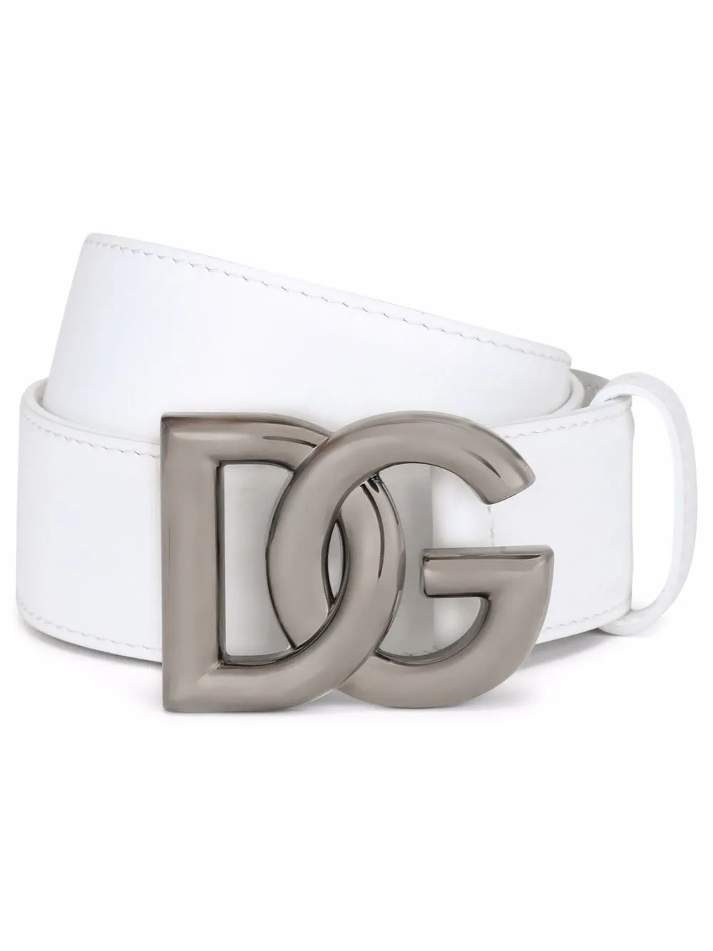 

Ремень с логотипом DG DOLCE & GABBANA, белый
