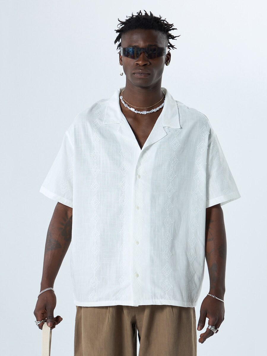 

Рубашка на пуговицах Comfort fit VAMOS CLO, экрю