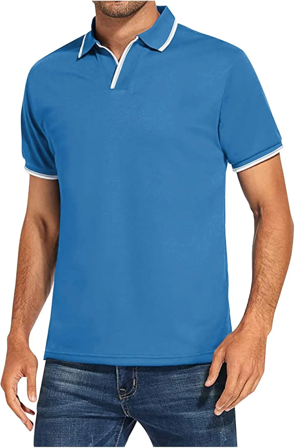 

Polo T Shirts для мужчин Muscularfit, Slim Fit, короткий рукав, V-образный вырез