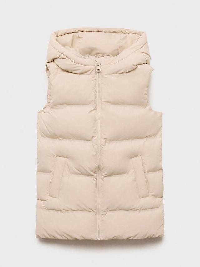 

Детский утепленный пуховик Lina с капюшоном waterproof Mango, Light Beige