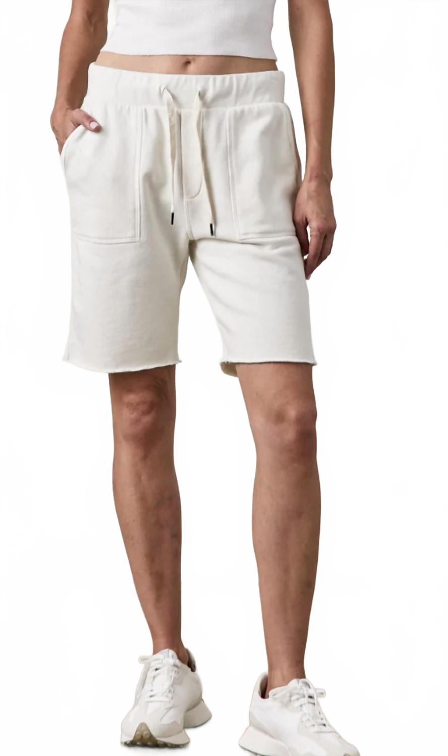 

Короткие шорты Jen Drawstring Cutoff, нежно-белого цвета NSF