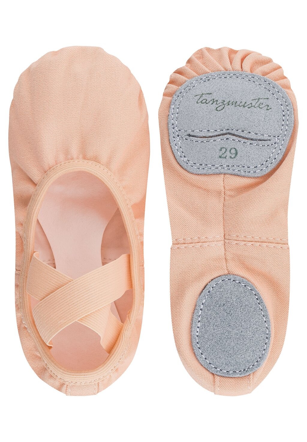 Танцевальная обувь SCHLÄPPCHEN "BONNIE" STRETCH, GETEILTE SOHLE Tanzmuster, цвет rosa-apricot — фото 4