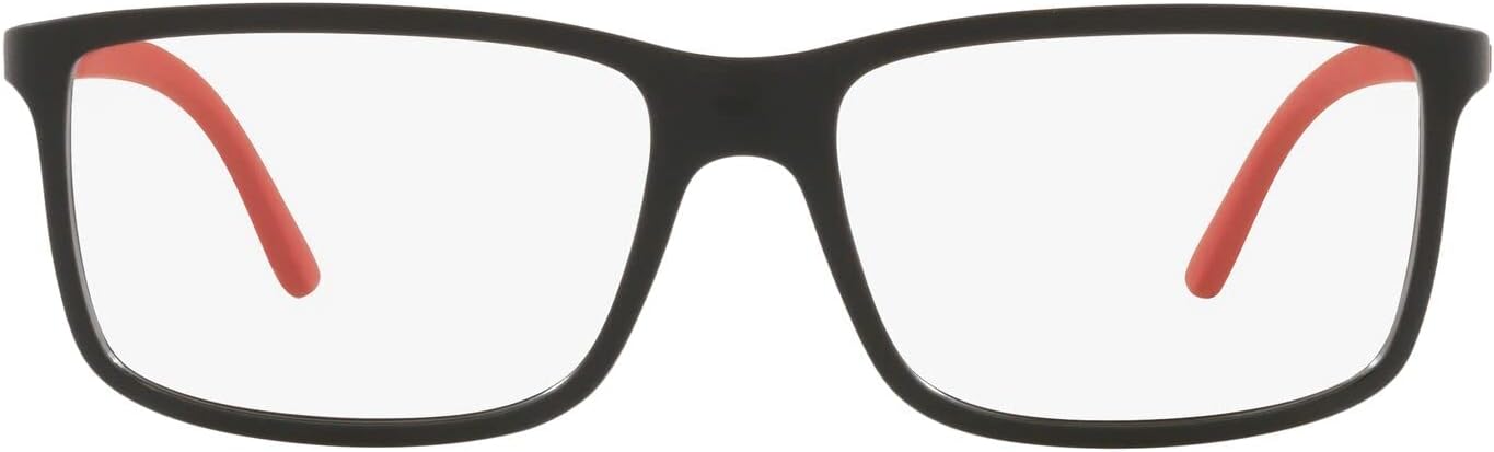 

POLO RALPH LAUREN мужские Ph2126 прямоугольные оправы для очков, Matte Black On Red/Demo Lens