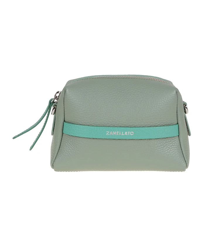 

Зеленая сумка через плечо, стильный дизайн. Zanellato, зеленый