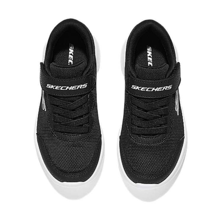 Нескользящая и дышащая детская обувь для повседневной носки Skechers Kids, черный — фото 4