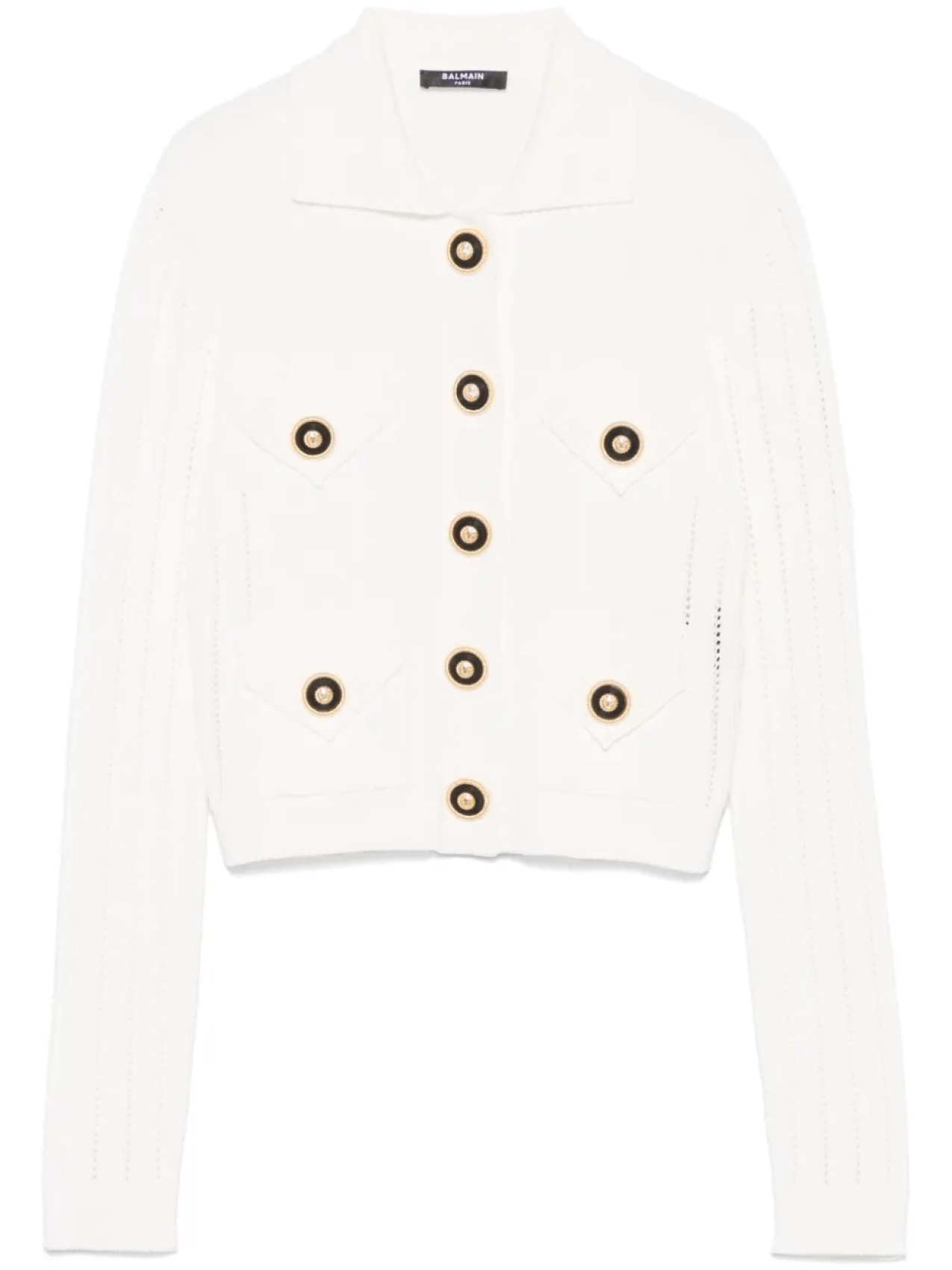 

Кардиган в рубчик Balmain, белый