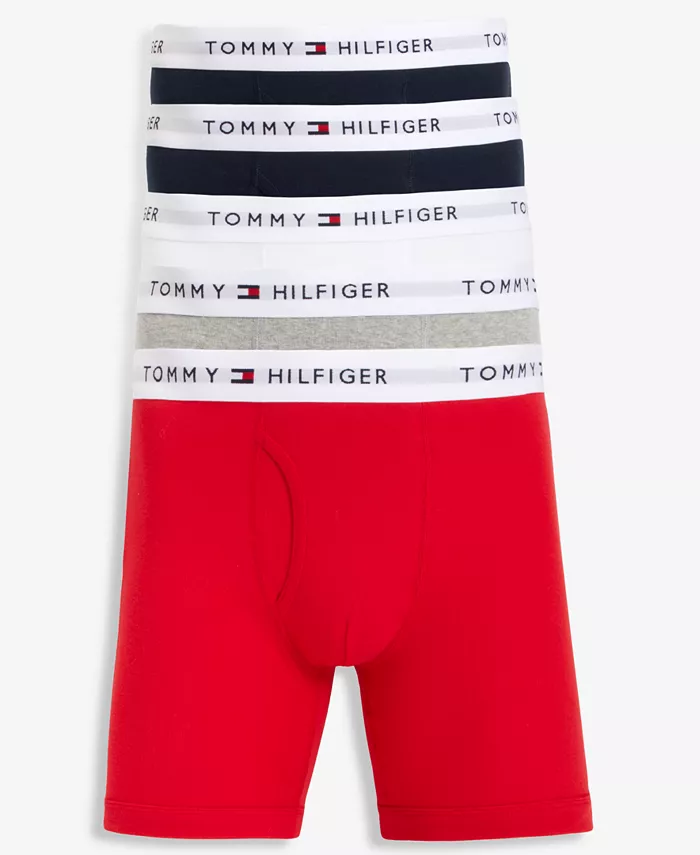 

Мужские классические трусы-боксеры - 5 пар Tommy Hilfiger, мультиколор