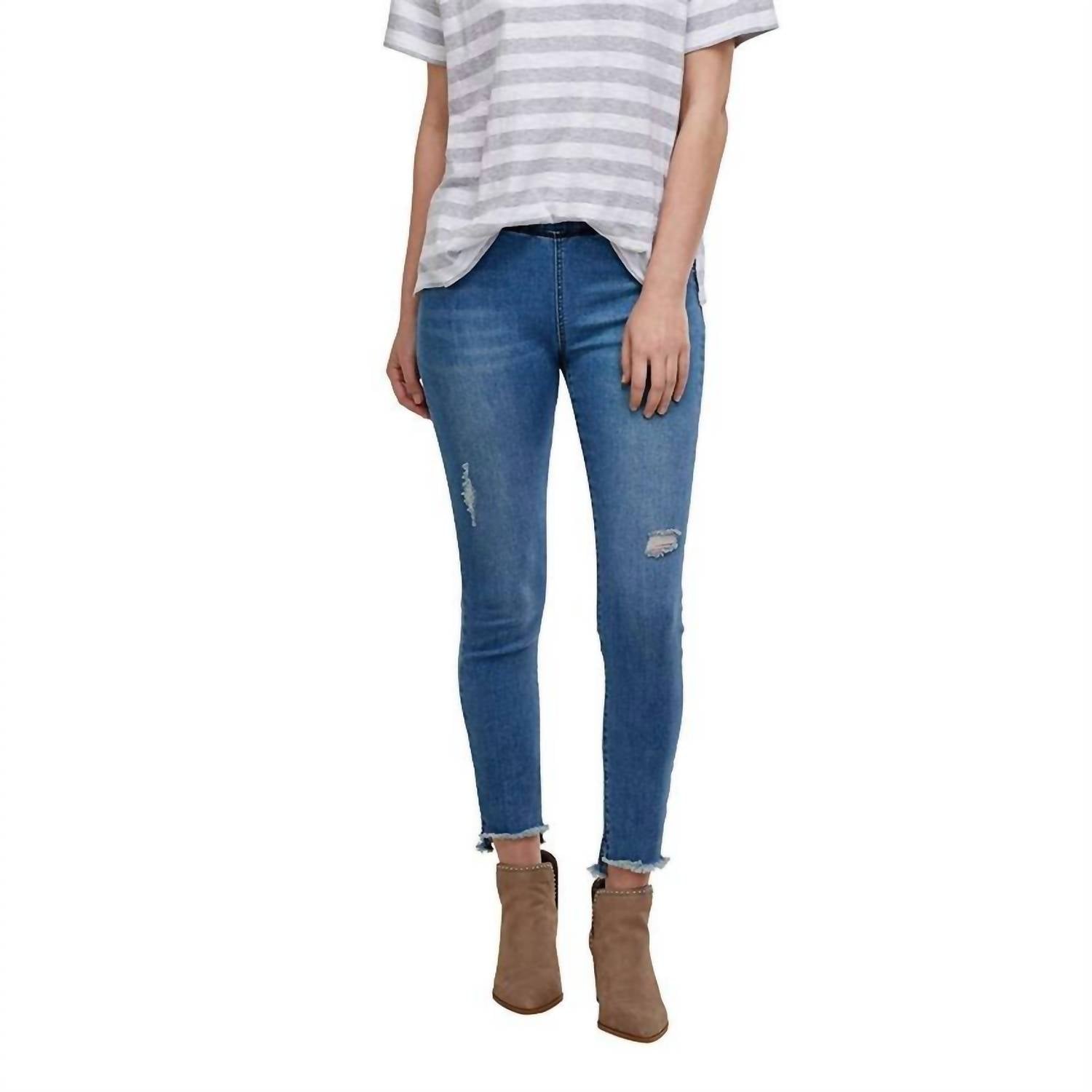 

Леггинсы Max Distressed Denim синего цвета mudpie