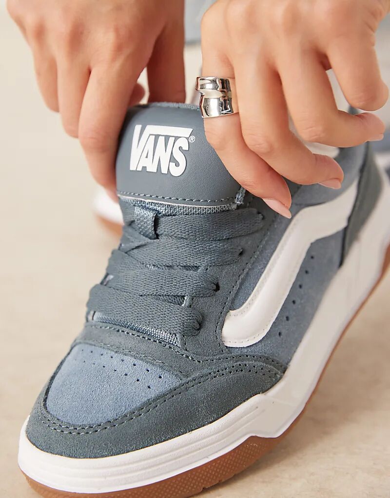Замшевые кроссовки Vans Hylane Colour Theory, средне-синего цвета — фото 2