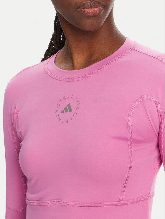 Техническая футболка облегающего кроя Stella McCartney TrueStrength JJ1644 Adidas By Stella Mccartney, розовый — фото 4