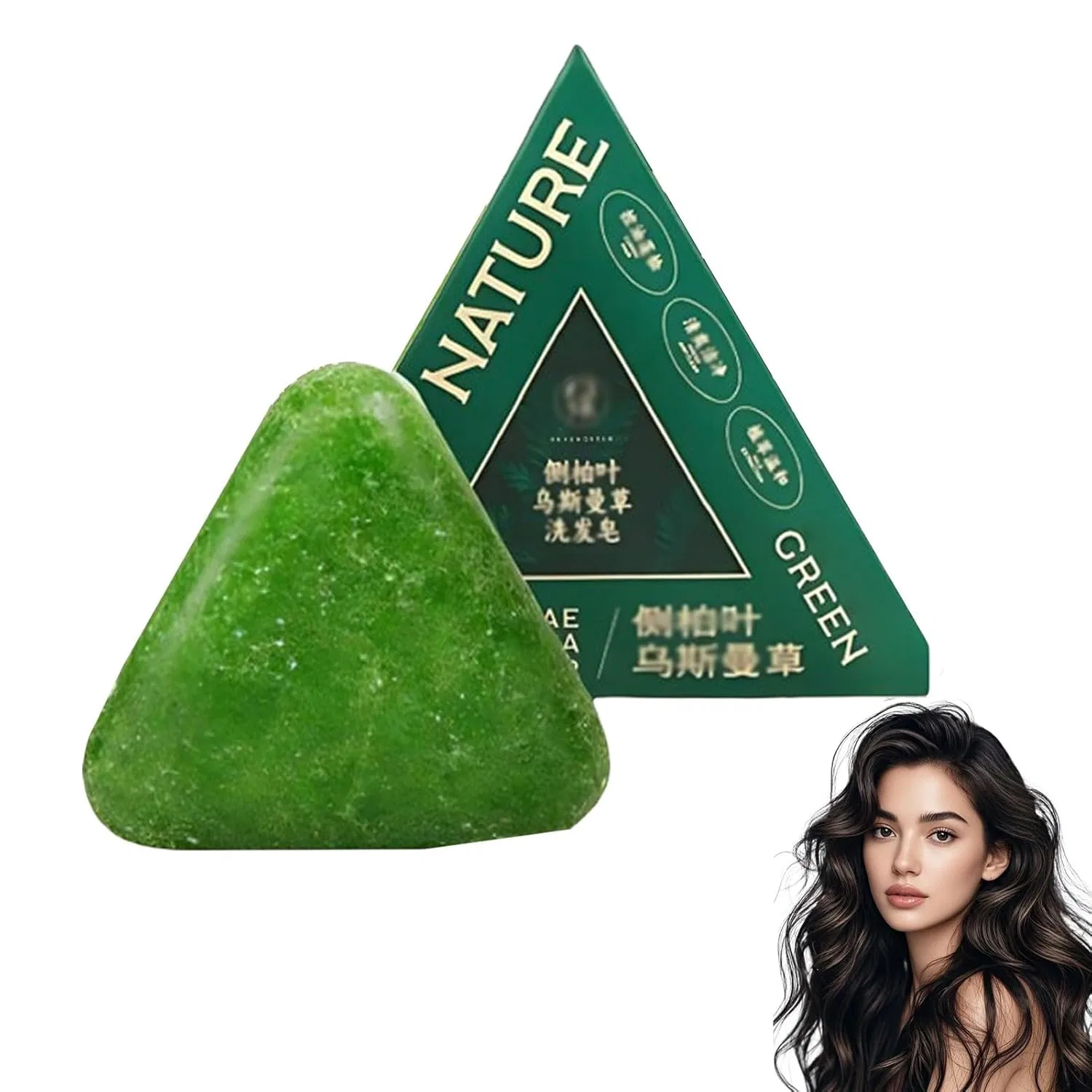 Твердый шампунь Nature Triangle Shampoo Bar для женщин и мужчин Topwal, 1 Piece.