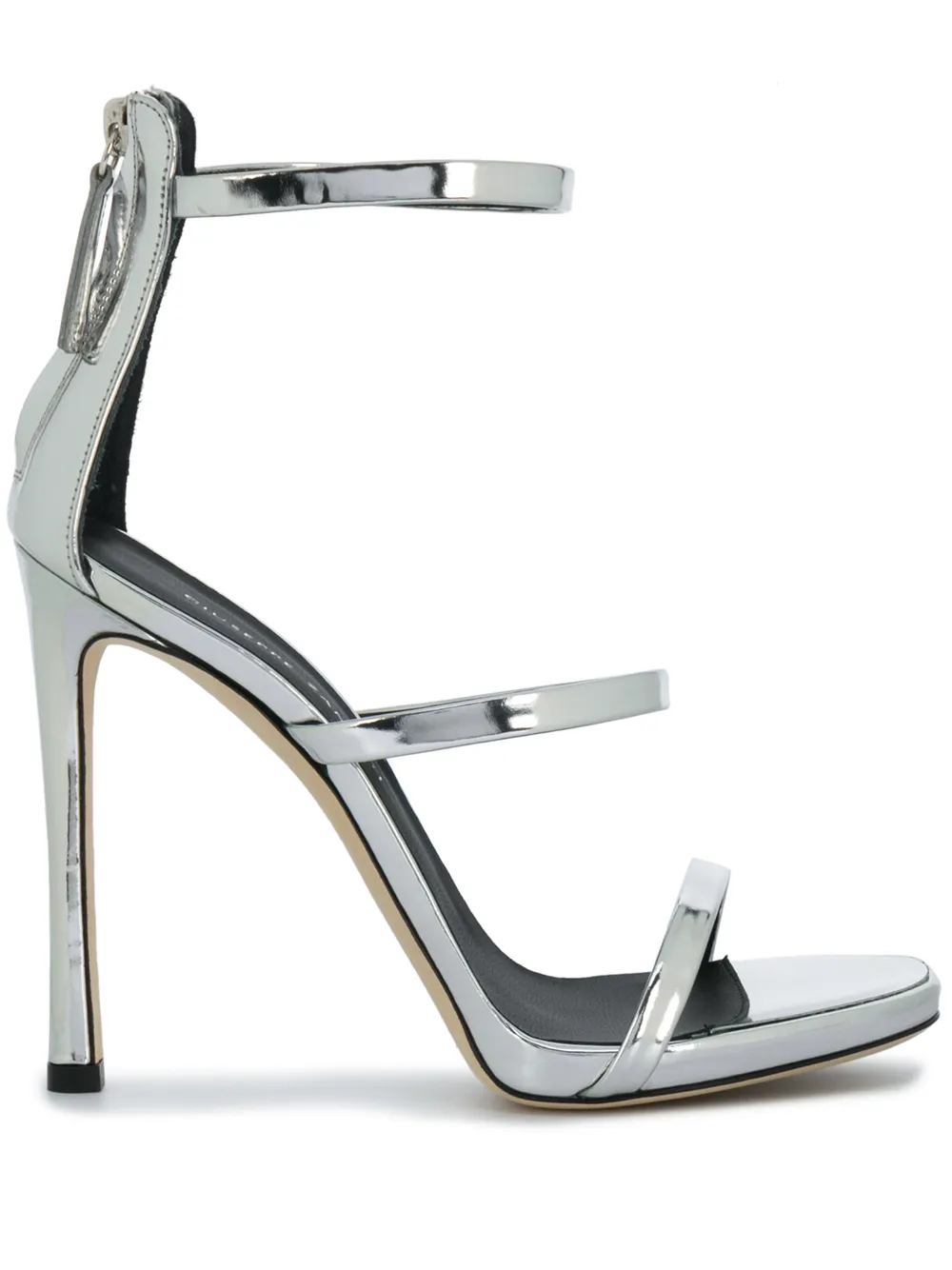 Босоножки на шпильке Giuseppe Zanotti, серебяный
