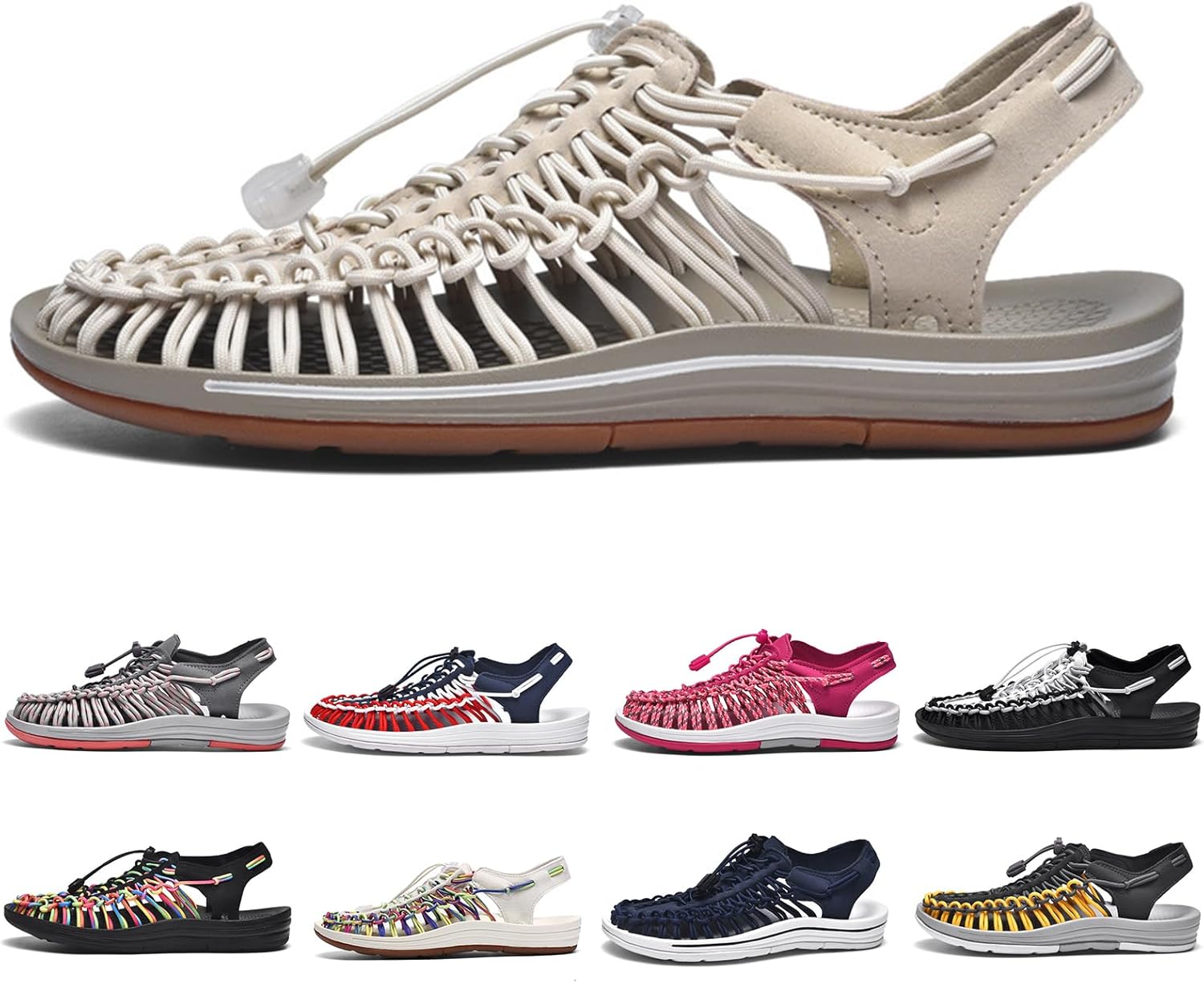 

Крупный размер унисекс спортивные сандалии на веревке, мужские рыбацкие туфли, женские ручные плетеные туфли, удобные легкие пляжные сандалии для пар Gezolligheid, Sand