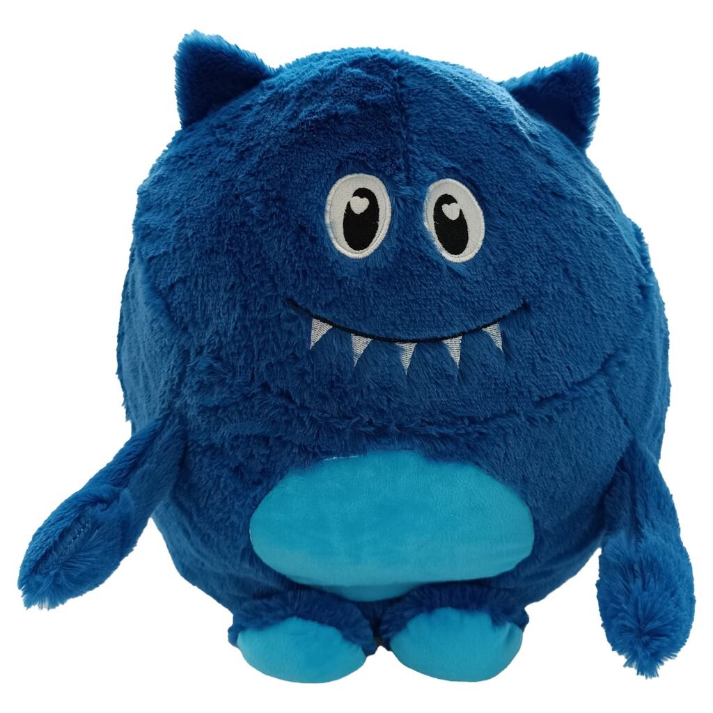 

Мягкая подушка Monster, плюшевая детская подушка, синяя декоративная подушка с наполнителем, автомобильная подушка ок. 45 см Haus und Deko