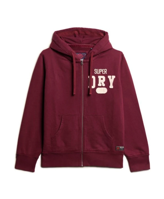 

Толстовка с капюшоном и застежкой-молнией Superdry, красный